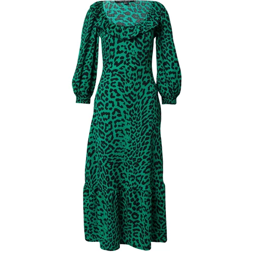 Dorothy Perkins Obleka zelena / črna