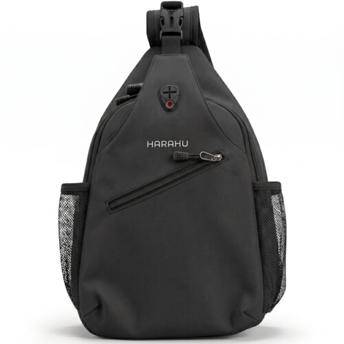 IZMAEL Moška Crossbody Torba HARAHU Signature - Črna Cene