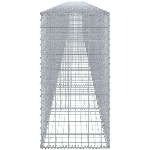 VidaXL Gabionska ko&amp;scaron;ara s poklopcem 1100x50x100 cm pocinčano željezo Slike