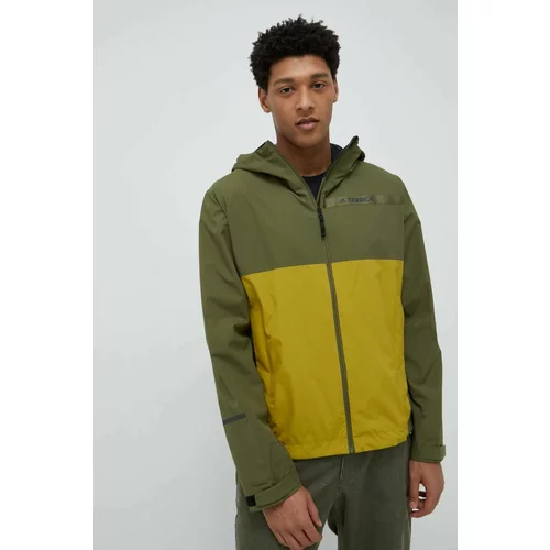 adidas Terrex Kišna jakna Multi za muškarce, boja: zelena