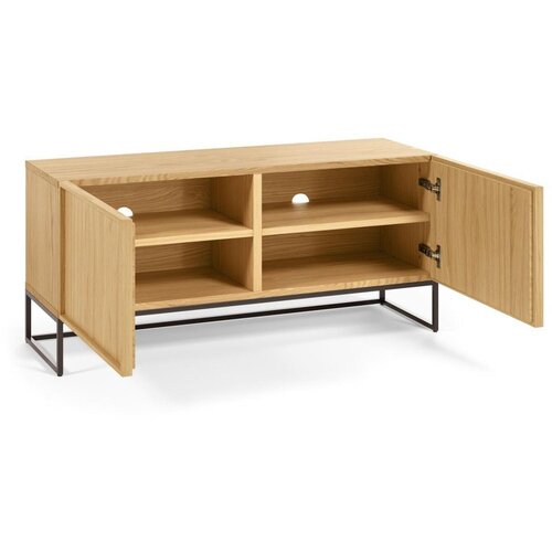 Kave Home TV omarica v hrastovem dekorju v naravni barvi 112x51x42 cm Taiana &amp;ndash; Slike