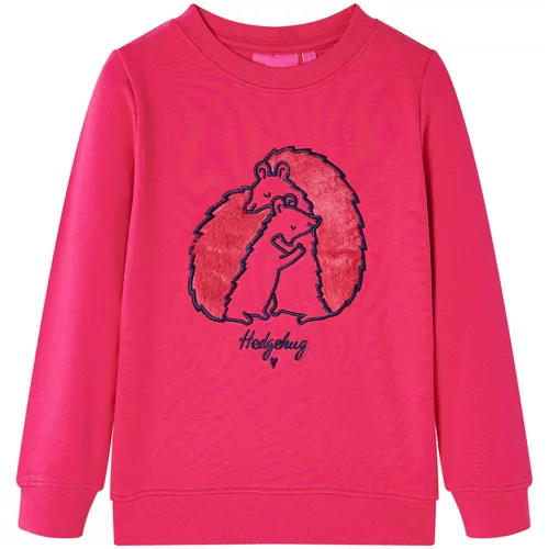 vidaXL Otroški pulover živo roza 140