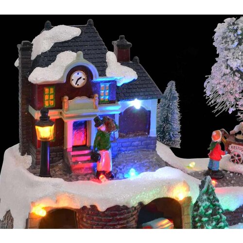 VidaXL Božični dekor za mizo večbarvno 23.5 x 16 x 18.5 cm Smola Slike
