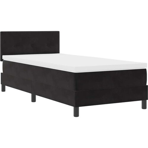Box Spring Krevet s Madracem Crna 100x200 cm Baršun Cene