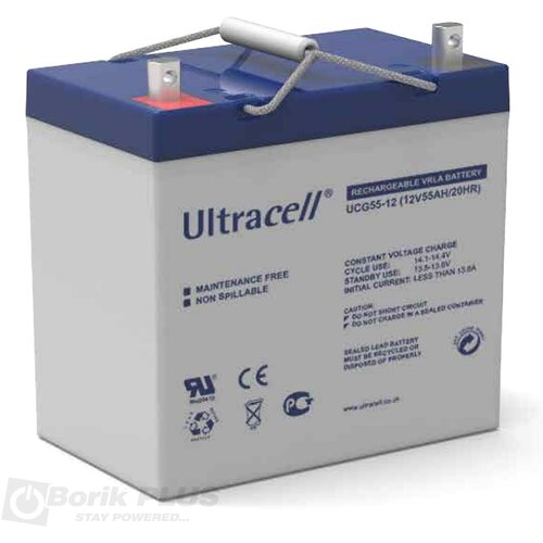 Ultracell UCG 55-12 Olovna VRLA baterija 12V 55Ah Slike