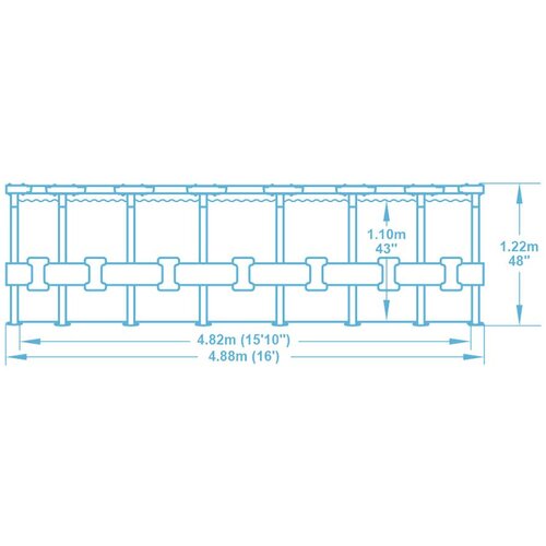 Bestway steel pro max 5612Z bazen za dvori&amp;scaron;te 488x122cm Slike