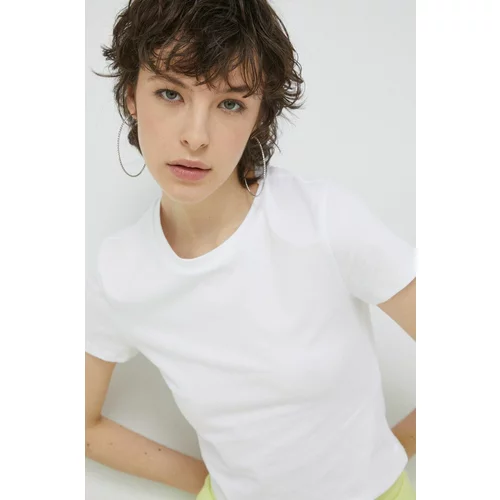 Abercrombie & Fitch Kratka majica ženski, bela barva