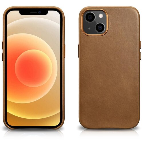  ICarer Leather Oil Wax futrola presvučena prirodnom kožom za iPhone 13 mini (kompatibilna s MagSafeom) Slike