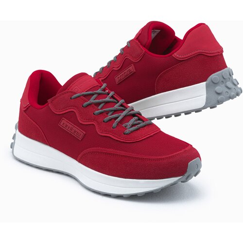 Ombre Men's shoes sneakers in combined materials - red Slike