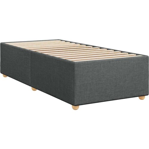 VidaXL Krevet s oprugama i madracem tamnosivi 90 x 190 cm od tkanine Slike