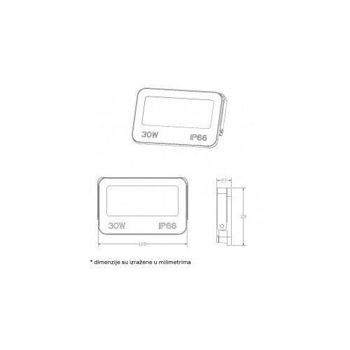 Dawn LED REFLEKTOR GN-FL913-30W CCT 3000lm 110&amp;deg; IP66 Slike
