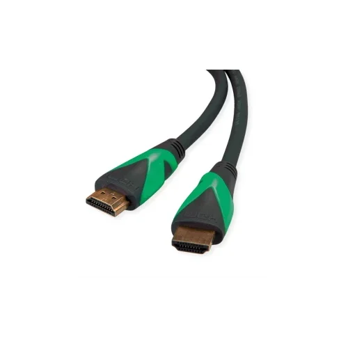 Roline green HDMI priključni kabel HDMI A utikač 1 m crna 11446010 bez halogena HDMI kabel