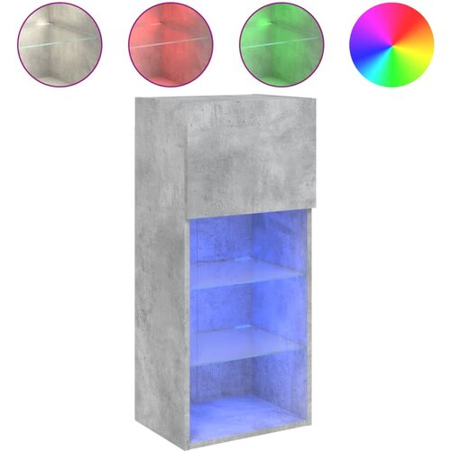 vidaXL TV omarica z LED lučkami betonsko siva 40,5x30x90 cm, (20988853) Cene
