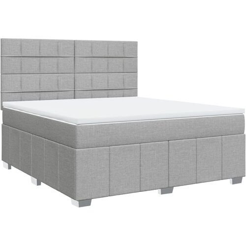 Maison Chic Box spring postelja - Vzmetna postelja z vzmetnico svetlo siva 180x200 cm blago SL11417, (21900484) Cene