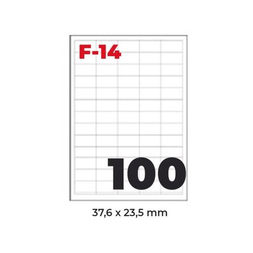  NALJEPNICA 37,6×23,5 FORNAX F-14 ,100/1 Cijene