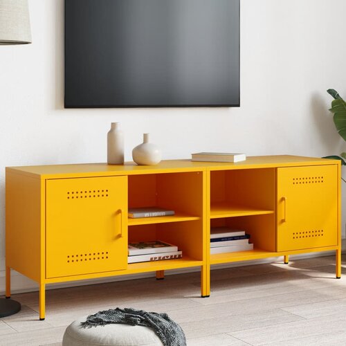 vidaXL TV omarica 2 kosa gorčično rumena 68x39x50,5 cm jeklo Cene