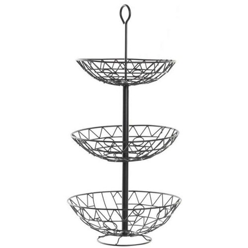 Posuda za Voće DKD Home Decor Crna Metal geometrijski 28 x 28 x 58 cm Cijene