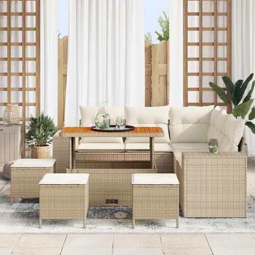  Sjedeća garnitura za vrt 8 kom. poliratan 200 x 200 x 85 cm Cene