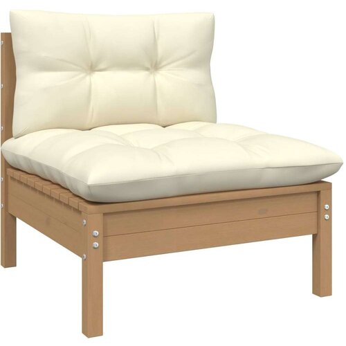 vidaXL Vrtna kutna sofa s jastucima smeđa boja meda masivna borovina Cijene