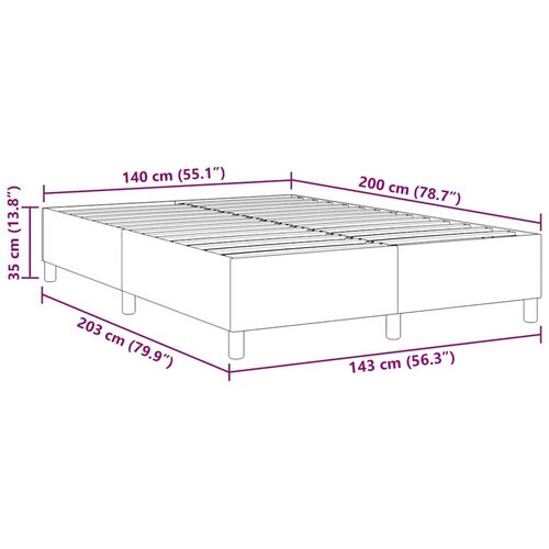  Krevetna platforma Tamno siva 140 x 200 cm Kordura tekstil Slike