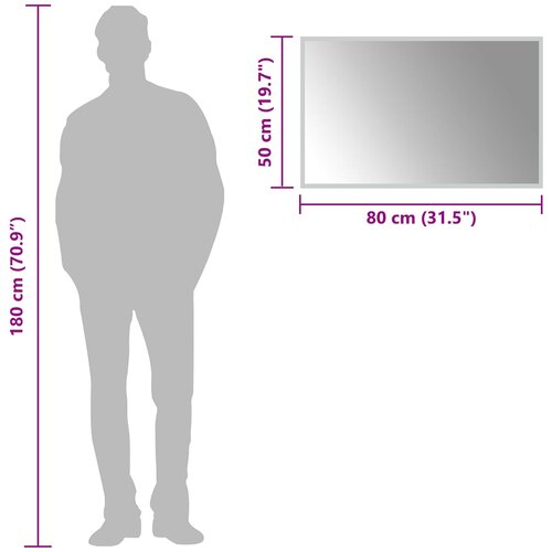  LED kupaonsko ogledalo s ogledalom *Transparent*an 80 x 50 cm Slike