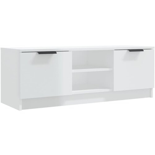 Maison Chic TV omarica - TV stojalo - Televizijska omarica visok sijaj bela 102x35x36,5 cm inženirski les, (21698776) Cene