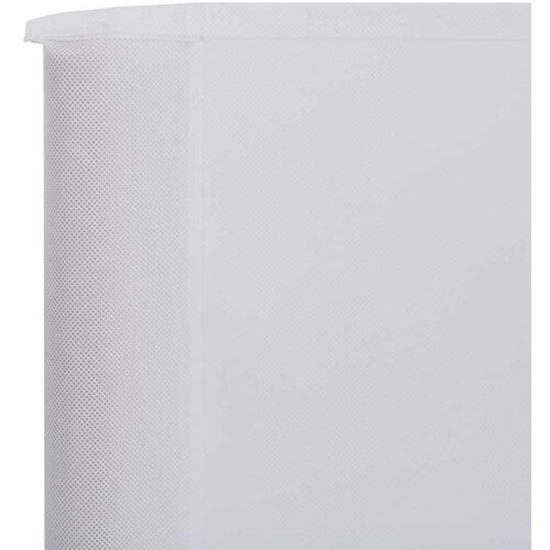  Vjetrobran s 9 panela od tkanine 1200 x 80 cm pje&amp;scaron;čano bijeli Slike