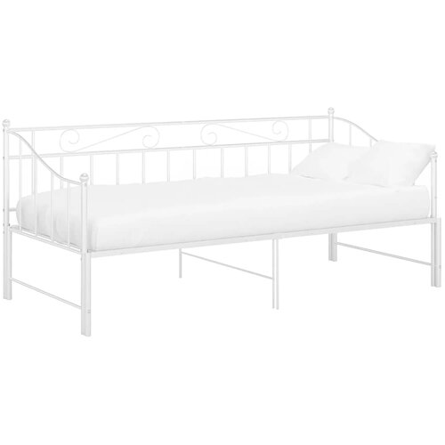  Okvir za krevet na razvlačenje bijeli metalni 90 x 200 cm Slike