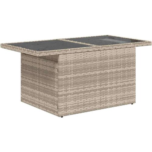 VidaXL 8-dijelni set vrtnih sofa od poliratana s jastucima svjetlosivi Slike