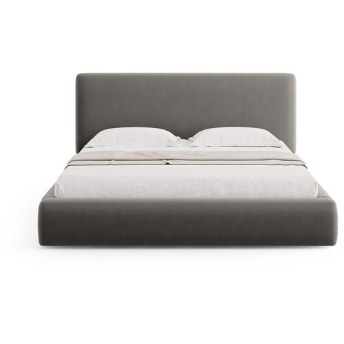 Cosmopolitan Design Siva oblazinjena zakonska postelja s prostorom za shranjevanje z letvenim dnom 180x200 cm Colonel &amp;ndash; Slike