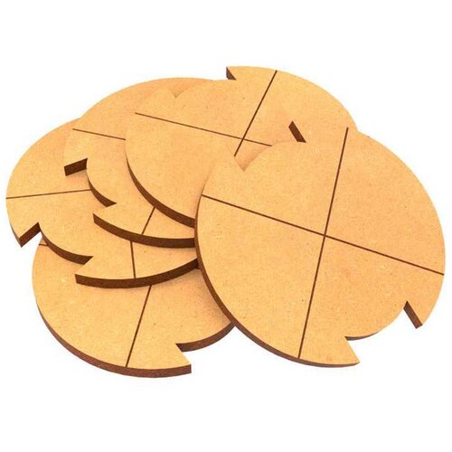 Green Stuff World MDF Round Base 50mm - Pack x5 LEGION (3mm) | Postolje za Minijature 50mm Slike