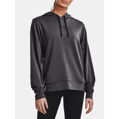 Under Armour Sweatshirt Rival Terry Hoodie-GRY - Women