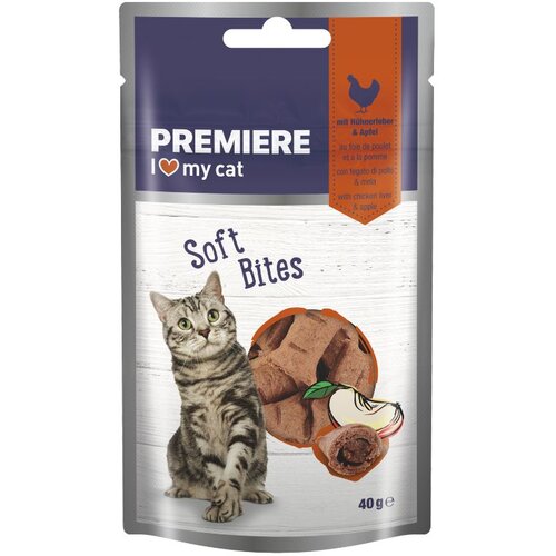 Premiere MultiFit pribolj&scaron;ek za mačke Soft Bites pi&scaron;čančja jetra in jabolka 40 g Cene
