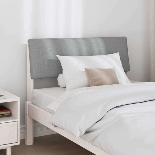 VidaXL tapecirani uzglavlje svijetlo siva 90 cm čvrsto borovo drvo Slike
