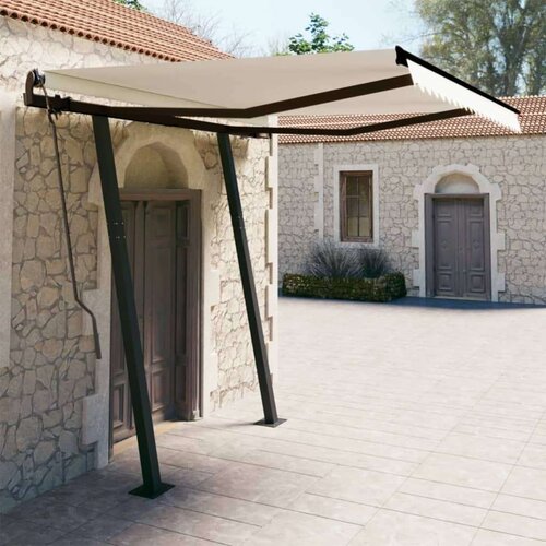  Tenda na ručno uvlačenje sa stupovima 3 x 2 5 m krem Cijene