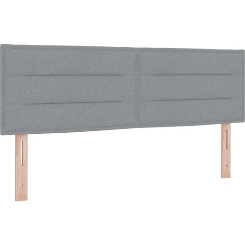 VidaXL LED uzglavlje s linijama dizajna svjetlosivo 80 cm tkanina Slike