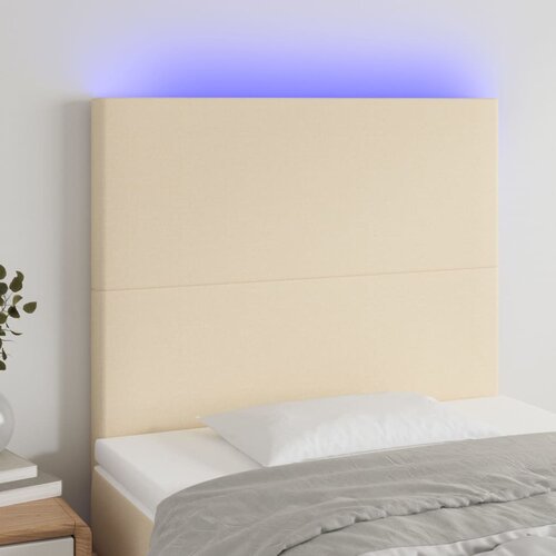  LED uzglavlje krem 100x5x118/128 cm od tkanine Cijene