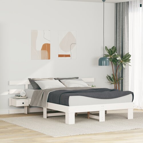 vidaXL Krevetna konstrukcija s ladicama Bijelo 160 x 200 cm Cene