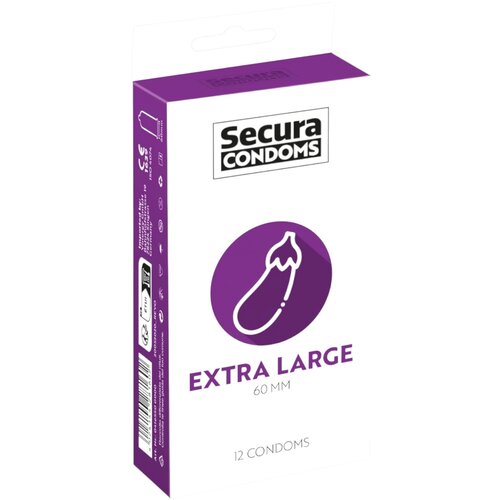 Secura Kondome Eggplant - ekstra veliki kondom - 60mm (12kom) Slike