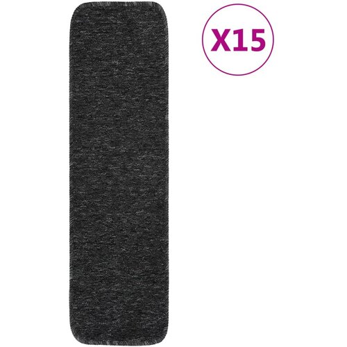 VidaXL Protuklizni otirači za stepenice 15 kom 75 x 20 cm antracit Slike