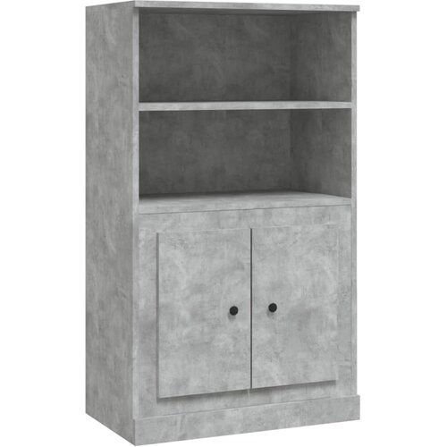 VidaXL Visoka omara betonsko siva 60x35,5x103,5 cm inženirski les, (20653294) Slike