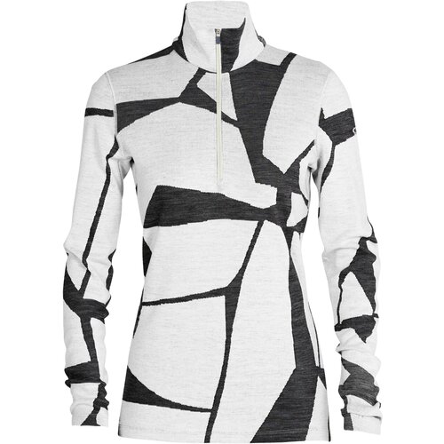 ICEBREAKER 250 Vertex LS Half Zip Fractured Landscapes Women's T-Shirt White Slike