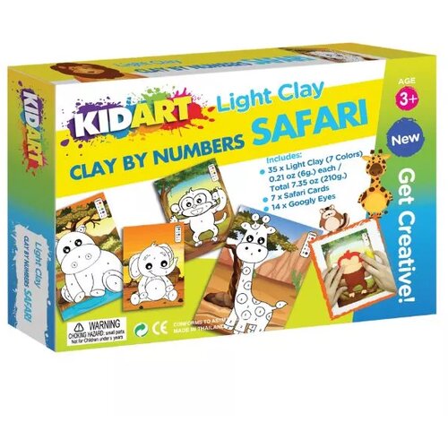 KidArt oblikuj po številkah! set plastelina - safari Cene