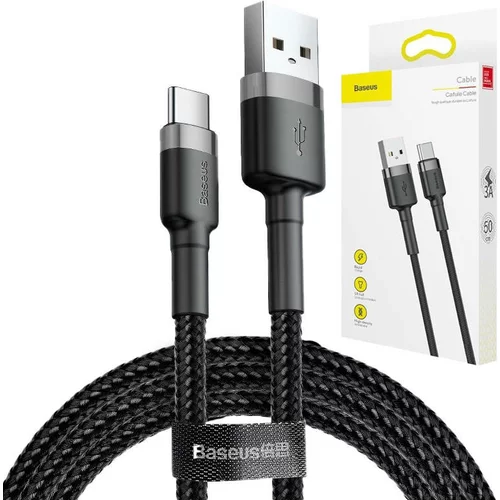 Baseus Cafule USB-C kabel 2A 3m (črno-siv)