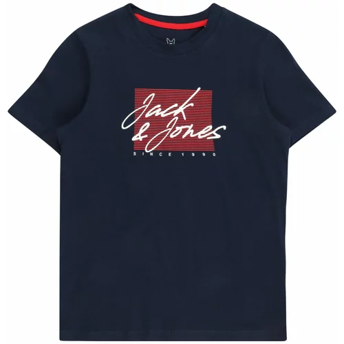 Jack & Jones Majica 'ZURI' mornarsko plava / crvena / bijela