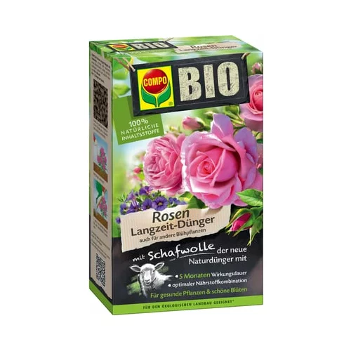 COMPO Bio dolgotrajno gnojilo za vrtnice z ovčjo volno - 2 kg