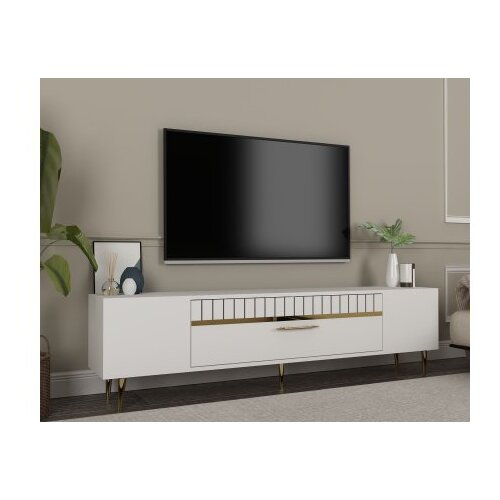 Hanah home tv polica Dekolp1 white gold Cene