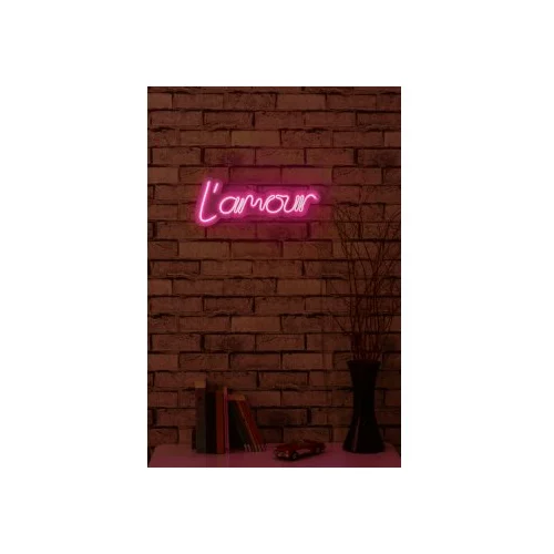 Wallity Ukrasna plastična LED rasvjeta, L'amour - Pink
