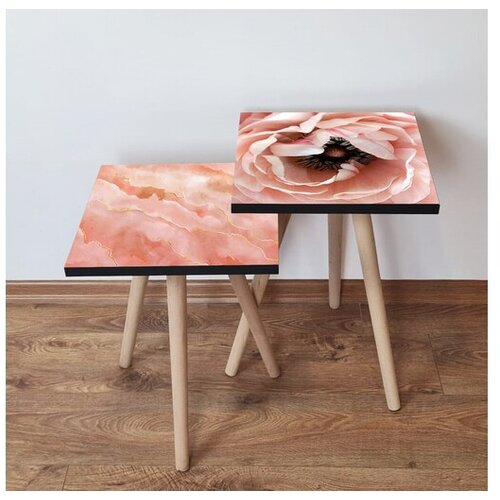 Hanah home sklapajući Stočić 2 Komada 2SHP502 - Salmon Slike