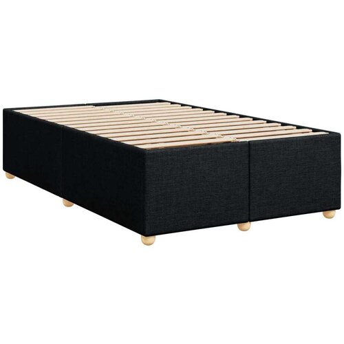 VidaXL krevet box spring s madracem crni 120 x 190 cm od tkanine Slike